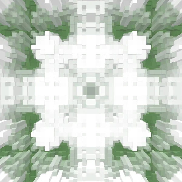 Cubo 3d extrusão simetria fundo, forma sem costura . — Fotografia de Stock