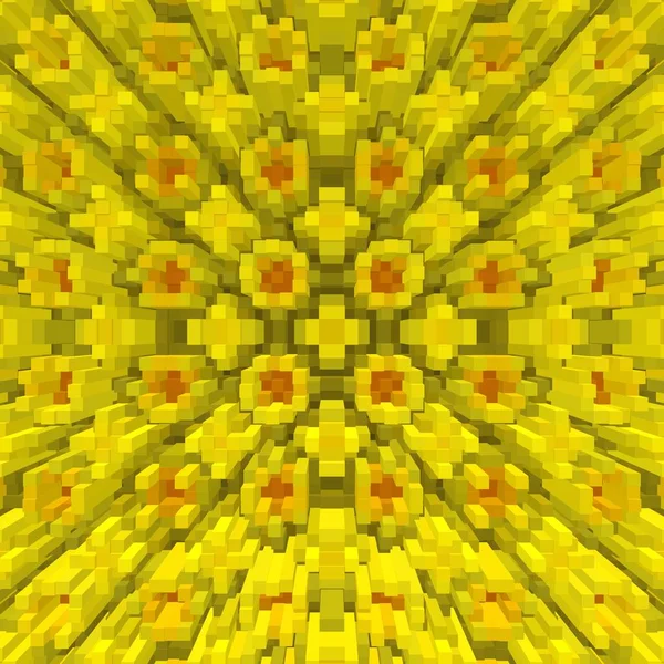 Cube 3d fond de symétrie d'extrusion, illustration de texture . — Photo
