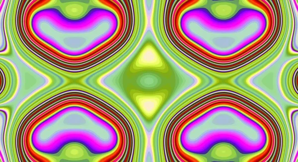 Psychedelic symmetry abstract pattern and hypnotic background,  bright creative. — Stock Photo, Image