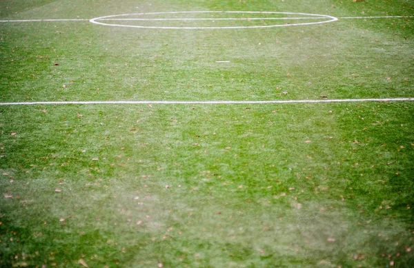 Green soccer field football grass,  layout. — Stock Photo, Image