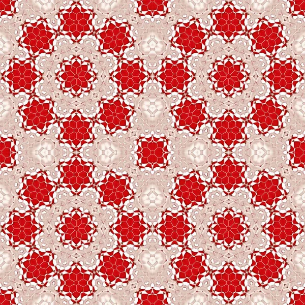 Mönster bakgrund abstrakt röd Kalejdoskop. geometriska tapeter. — Stockfoto