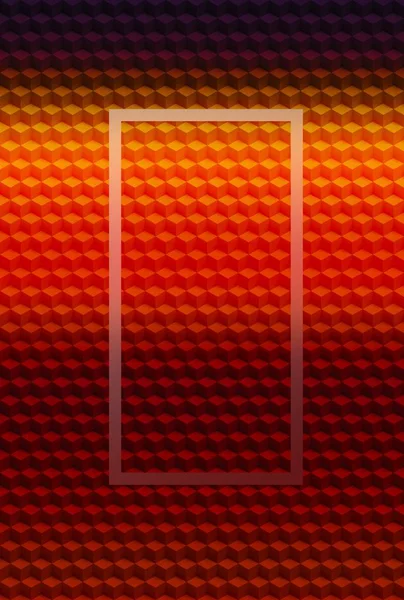 Orange gold geometric cube 3D pattern background,  illusion seamless.