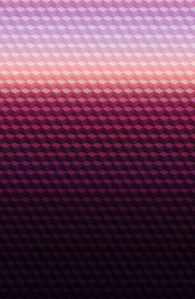Würfel lila rosa geometrisches 3D-Muster abstrakter Hintergrund, Mosaik-Vorlage. — Stockfoto