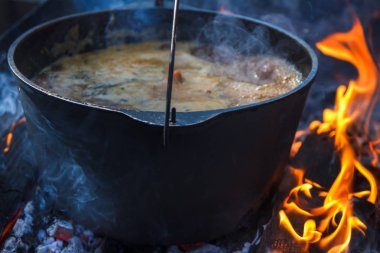 Bowler şenlik ateşi yangın pişirme yaz, kamp.