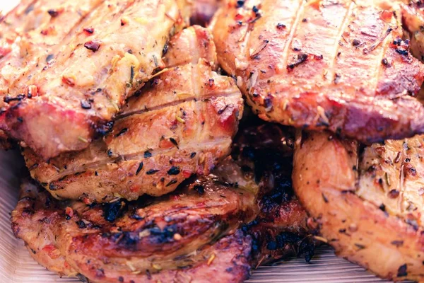 Bistecca di manzo alla griglia cibo, filetto . — Foto Stock