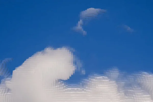Abstrakt himmel bakgrund extrudera kub, tapet luft. — Stockfoto
