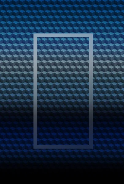 Blue cube geometric pattern abstract background,  brochure illusion.