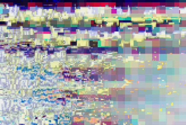 Glitch pixel digitális mintázat zaj, varázstárgy. — Stock Fotó