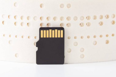 Punched bant eski kağıt veri sd kart, vintage ile eski.