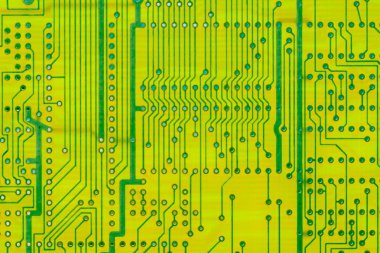 Boş devre kartı, pcb baskılı teknoloji, arka plan makro.