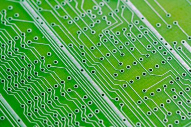 Boş devre kartı, pcb baskılı teknoloji, yeşil.