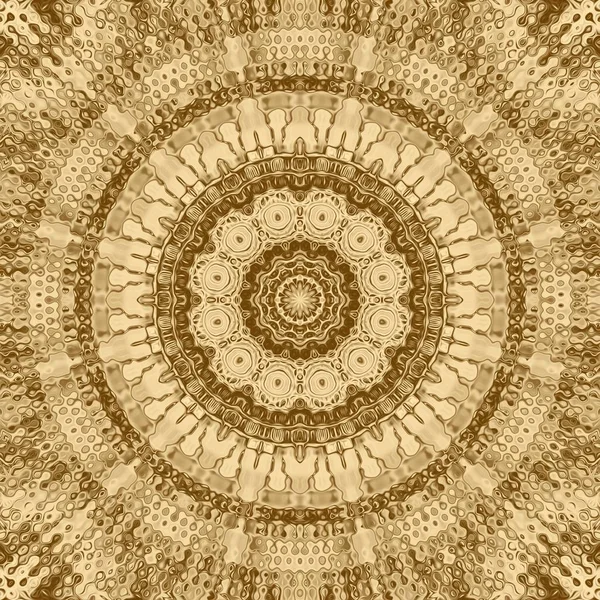 Zlatý mozaikový abstraktní prvek a pozadí kaleidoskopu, kresba vizitky. — Stock fotografie