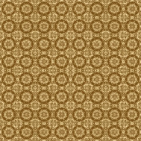 Guld symmetri mönster och geometrisk gyllene design, bakgrund kaleidoskopisk. — Stockfoto