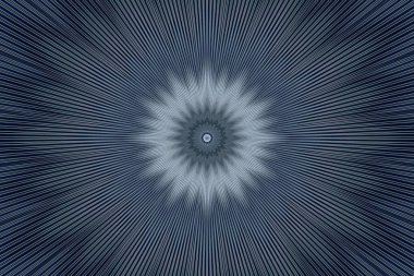 gri çiçek desen çiçek kaleydoskop. Siyah.