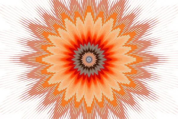 Patrón de flor naranja caleidoscopio floral. motivos mandala . —  Fotos de Stock