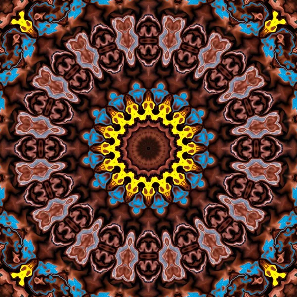 Bakgrund Multicolor abstrakt Kalejdoskop färgglada. tapeter Kalamkari. — Stockfoto