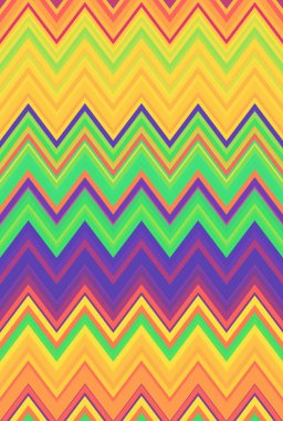 çok renkli zikzak gökkuşağı dalga deseni. Canlı.