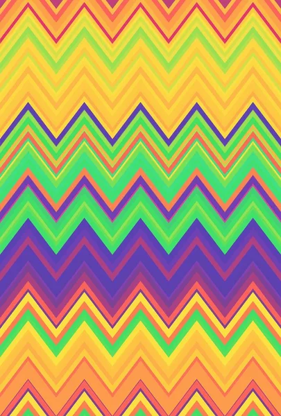 Multicolored zigzag rainbow wave pattern. vibrant. — Stock Photo, Image