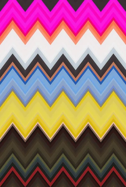 Mångfärgad sicksack Rainbow Wave mönster. tapetkonst. — Stockfoto