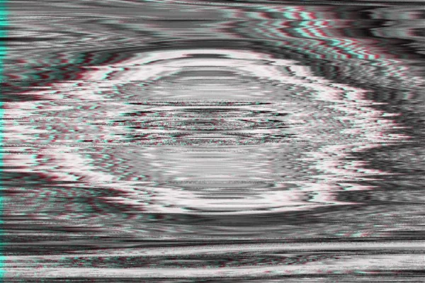 Glitch VHS monochtome ruído abstrato, design de interferência. Glitch VHS ruído de fundo monochtome, tela de artefato. — Fotografia de Stock