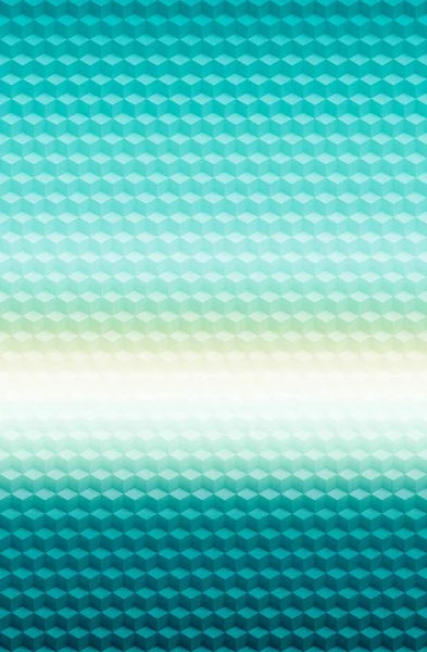 Cubo verde padrão geométrico fundo abstrato, ilusão moderna . — Fotografia de Stock