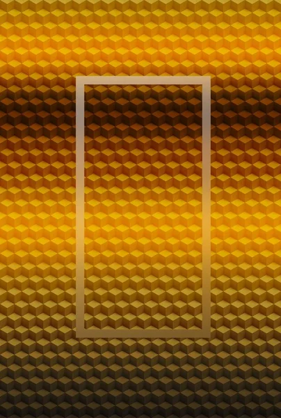 Помаранчевий золотий геометричний куб 3D візерунок фон, текстура . — стокове фото