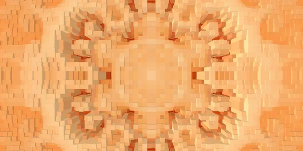 Cubo 3D estruso simmetria sfondo, geometria texture . — Foto Stock