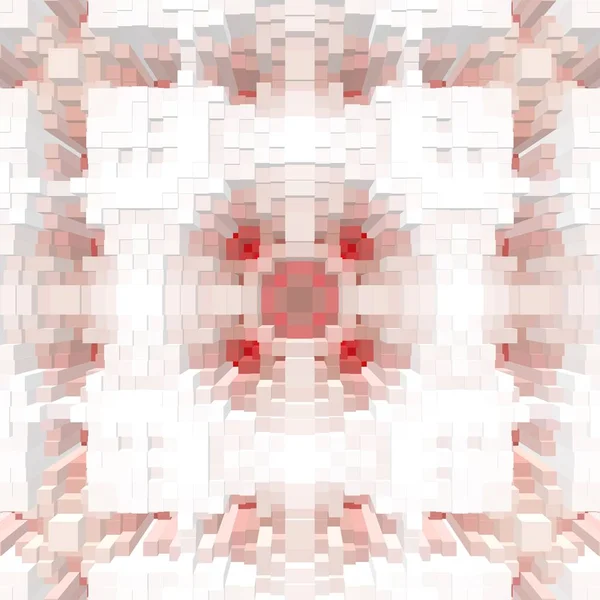 Würfel 3D Extrude Symmetrie Hintergrund, nahtlose Illustration. — Stockfoto