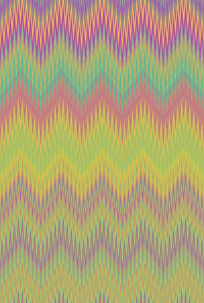 Psychedelische Halluzination halluzinogener Chevron-Zickzack. Kunst. — Stockfoto