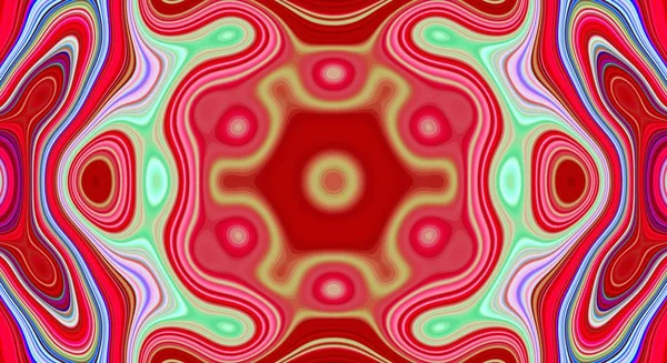 Psychedelic symmetry abstract pattern and hypnotic background, bright ornament. — Stock Photo, Image