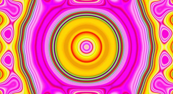 Psychedelic symmetry abstract pattern and hypnotic background, poster. — Stock Photo, Image