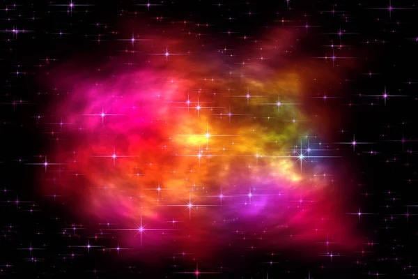 Stjärnor bakgrund universum glöd astrologi, rymden spiral. — Stockfoto