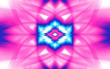 Neon parıltısı geometrik desen moru. Simetri.