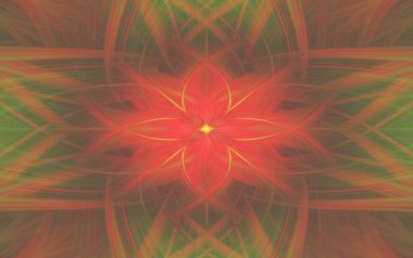 Geometrik kırmızı şablon arka fraktal. Pembe, parlak.