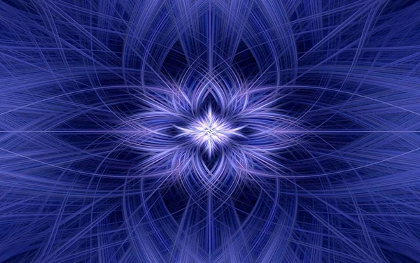 Kunst donkerblauwe illustratie achtergrond. fractal. — Stockfoto