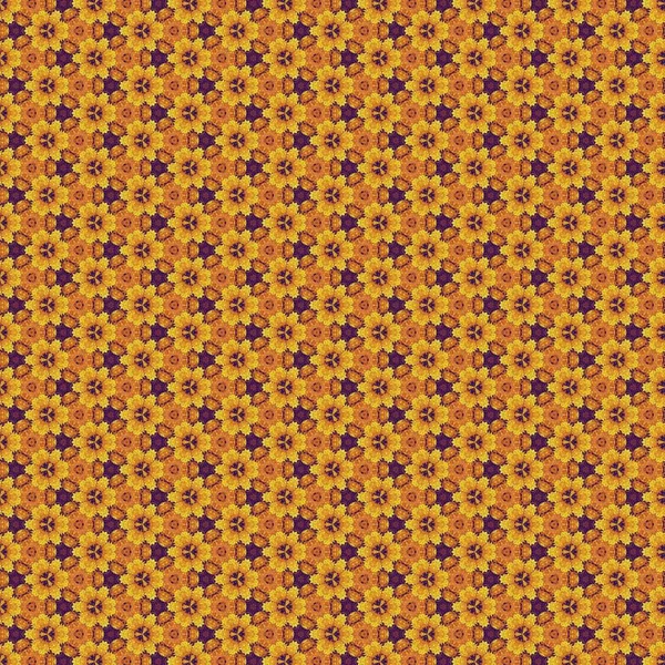 Flower summer floral seamless pattern. symmetry illustration. — Stock Photo, Image