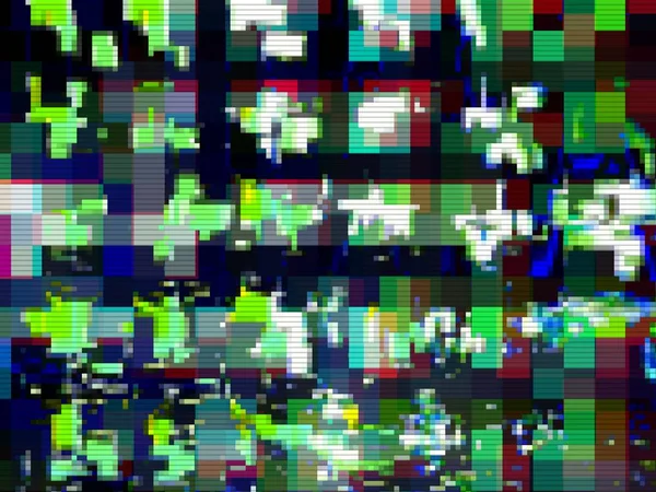 Glitch digital screen pattern green, futuristic.