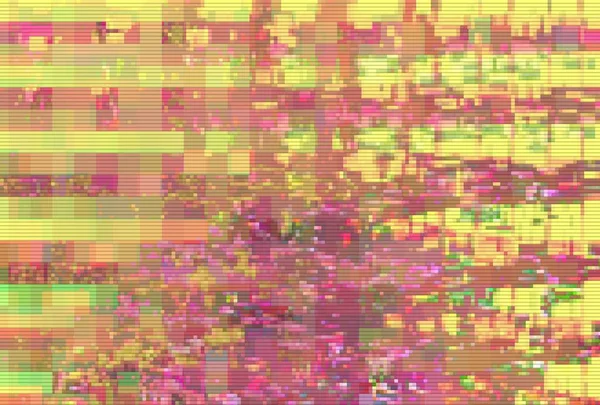 Panne Pixel digitales Muster Rauschen, Interferenzdaten moshing. — Stockfoto