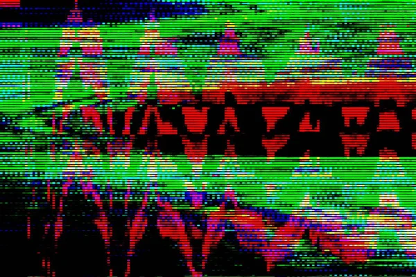 Computer digitale Panne abstrakter Hintergrund, Rauschen schwarz. — Stockfoto