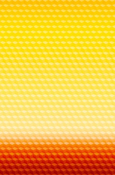 Cubo geometrico in oro arancione sfondo modello 3D, brochure moderna . — Foto Stock