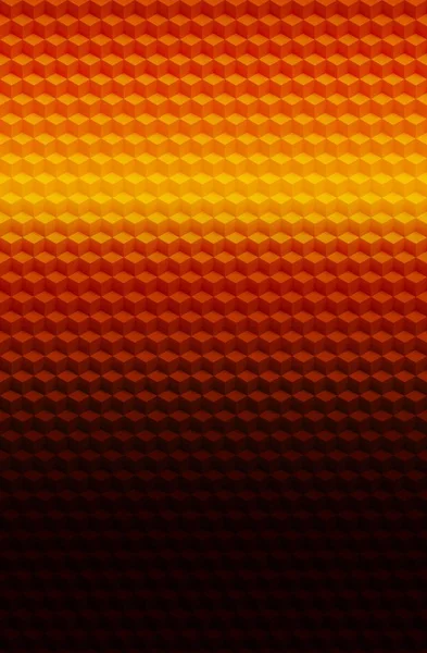 Orange gold geometric cube 3D pattern background, decoration illusion.
