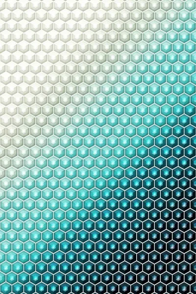 Hexagone couverture de motif cube géométrique, brochure 3d . — Photo