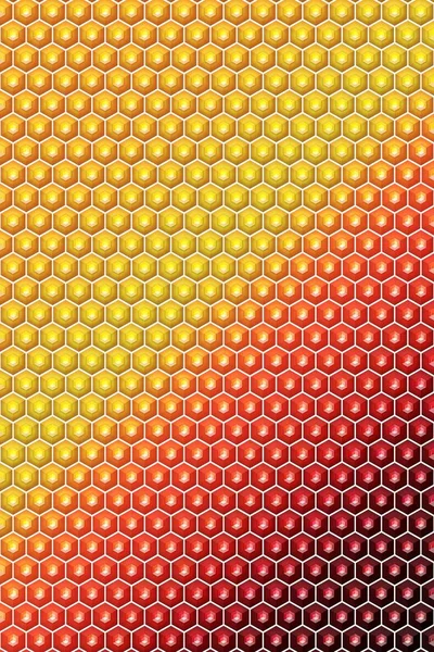 Hexagon kub mönster täcka geometriska, illusion affisch. — Stockfoto