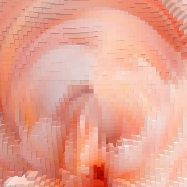 Abstrakt kub 3D extrudering bakgrund, form konst. — Stockfoto