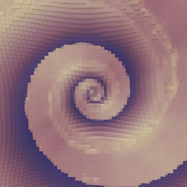 Redemoinho 3d cubo movimento abstrato, twirl curl . — Fotografia de Stock