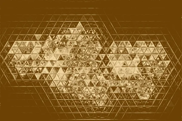 Guld mosaik abstrakta element och Kalejdoskop bakgrund, bakgrund. — Stockfoto
