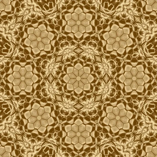 Gouden symmetriepatroon en geometrisch gouden ontwerp, lijnachtergrond. — Stockfoto
