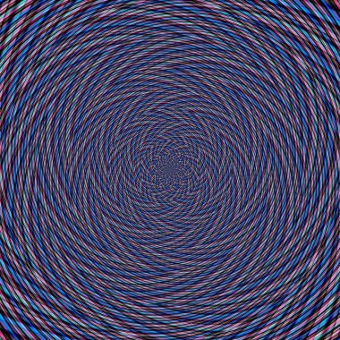 İllüzyon arka plan sarmal deseni zig-zag, dekorasyon kaleydoskobu.