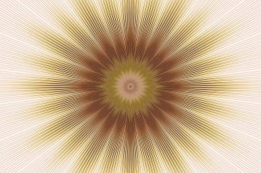 Kahverengi çiçek desenli çiçek desenli kaleydoskop. illüzyon grafikleri.