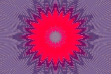 mor desenli mandala kaleydoskop. Menekşe süsü.